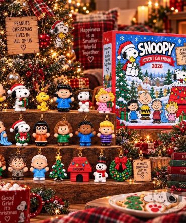 Peanuts Snoopy Christmas 2026 Advent Calendar Holiday Decor Gift For Besties, 3D Acrylic Collectibles