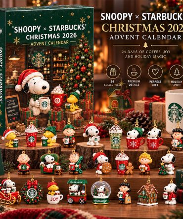 Snoopy Starbucks Christmas 2026 Advent Calendar 24 Day Christmas Countdown Starbucks Lover Gift, 3D Acrylic Collectibles
