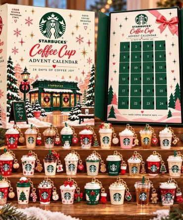 Starbucks Coffee Cup Advent Calendar 24 Day Christmas Countdown Box Girlfriend Gift, 3D Acrylic Collectibles