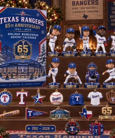 Texas Rangers 65Th Anniversary Bobblehead Advent Calendar 24 Day Xmas Countdown Fans Gift, 3D Acrylic Collectibles