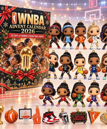 Wnba Advent Calendar 2026 24 Day Christmas Countdown Box Gifts For Baseball Fans, 3D Acrylic Collectibles
