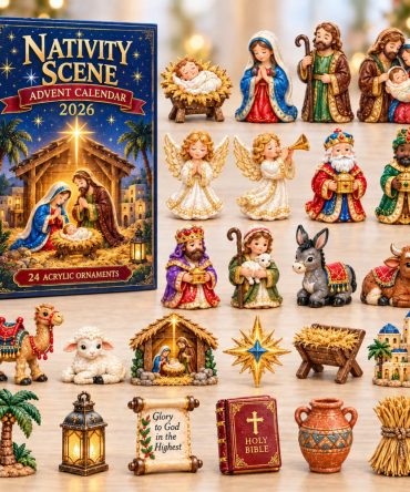 Holy Nativity Story Advent Calendar 2026 24 Acrylic Christmas Gift For Christian, 3D Acrylic Collectibles