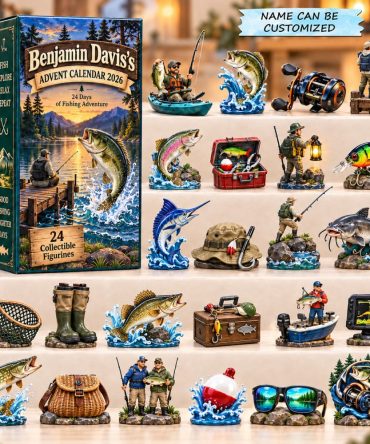 Hooked Wild Advent Calendar 2026 24 Ornaments Christmas Gift For Dad, 3D Acrylic Collectibles