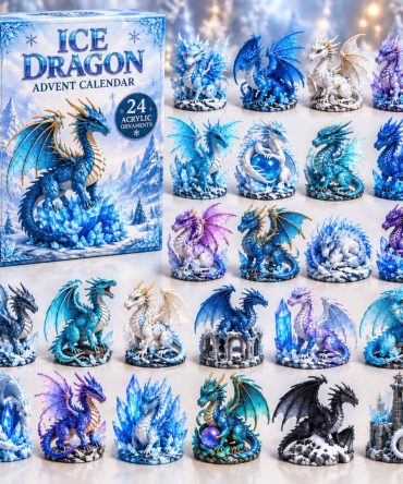 Ice Dragon Advent Calendar 2026 24 Acrylic Christmas Gift For Brother, 3D Acrylic Collectibles