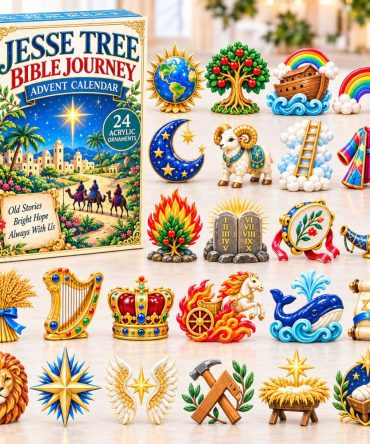 Jesse Tree Bible Journey Advent Calendar 2026 24 Acrylic Christmas Gift For Sister, 3D Acrylic Collectibles