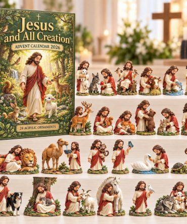 Jesus And All Creation Advent Calendar 2026 24 Acrylic Christmas Gift For Christian, 3D Acrylic Collectibles