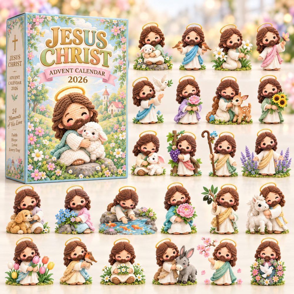 Jesus Christ Advent Calendar 2026 24 Acrylic Christmas Gift For Christian, 3D Acrylic Collectibles