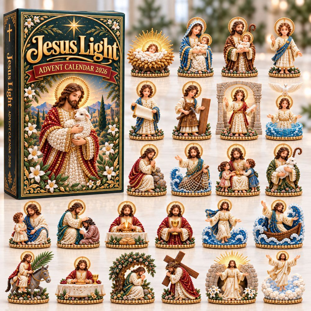 Jesus Light Advent Calendar 2026 Christmas Gift For Christian, 3D Acrylic Collectibles