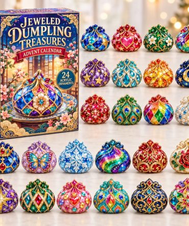 Jeweled Dumpling Treasures Advent Calendar 2026 24 Acrylic Christmas Gift For Mom, 3D Acrylic Collectibles