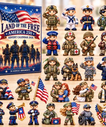 Land Of The Free Heroes Advent Calendar 2026 Christmas Gift For Dad, 3D Acrylic Collectibles
