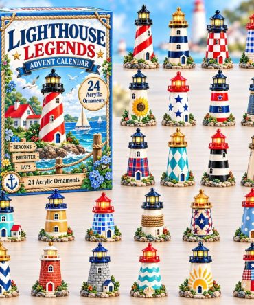 Lighthouse Legends Advent Calendar 2026 Christmas Gift For Dad, 3D Acrylic Collectibles