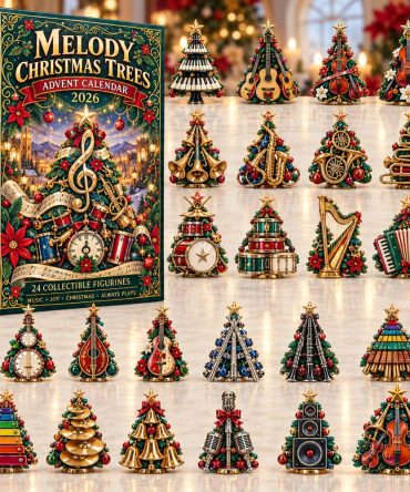 Melody Christmas Trees Advent Calendar 2026 24 Acrylic Christmas Gift For Mom, 3D Acrylic Collectibles