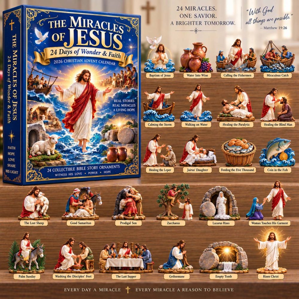 Miracles Of Jesus Advent Calendar 2026 24 Collectible Christmas Gift For Christian, 3D Acrylic Collectibles