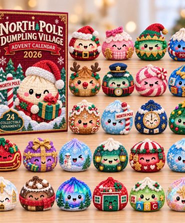 North Pole Dumpling Village Advent Calendar 2026 Christmas Gift For Girls, 3D Acrylic Collectibles