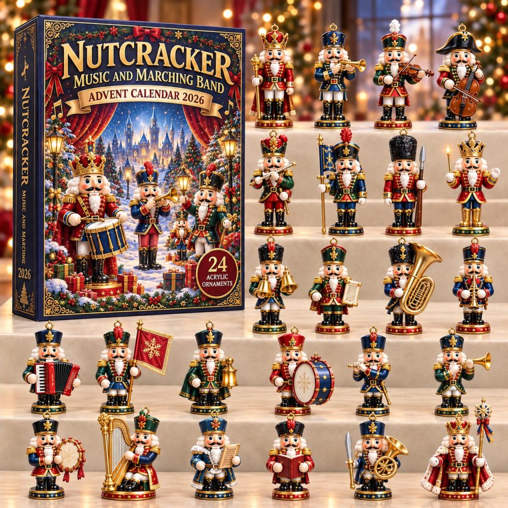 Nutcracker Music Advent Calendar 2026 24 Acrylic Christmas Gift For Dad, 3D Acrylic Collectibles