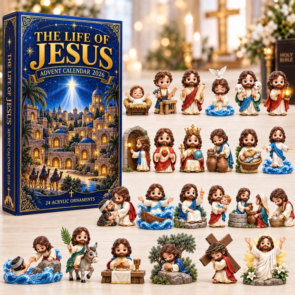 The Life Of Jesus Advent Calendar 2026 24 Ornaments Christmas Gift For Christian, 3D Acrylic Collectibles