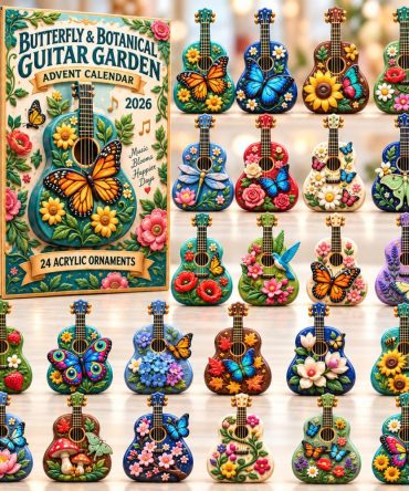 Butterfly Botanical Guitar Garden Advent Calendar 2026 Christmas Gifts For Music Lovers, 3D Acrylic Collectibles