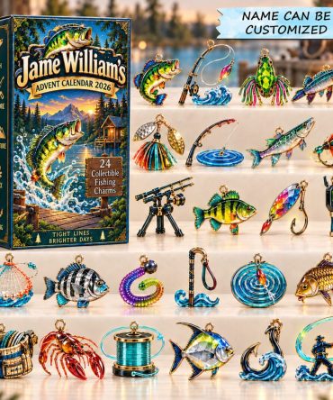 Customized Fishing Advent Calendar 2026 Christmas Gifts For Fishermen, 3D Acrylic Collectibles