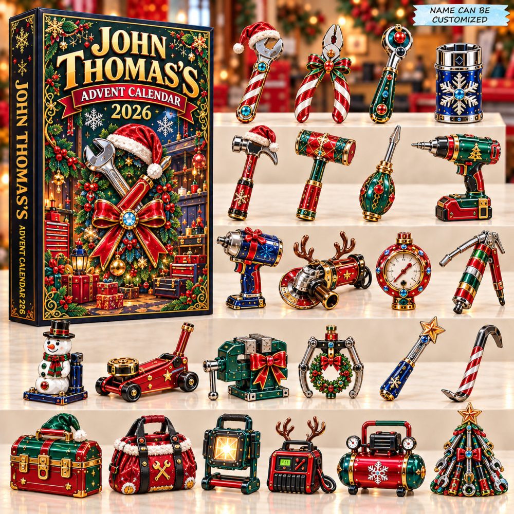 Customized Mechanic Advent Calendar 2026 Christmas Gifts For Men, 3D Acrylic Collectibles