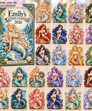 Customized Mermaid Kingdom Advent Calendar 2026 Christmas Countdown Gifts For Girls, 3D Acrylic Collectibles