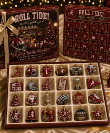 Alabama Crimson Tide Merch Roll Tide Christmas Advent Calendar Crimson Tide Christmas Gift, 3D Acrylic Collectibles