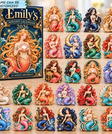 Customized Mermaid Ocean Treasures Advent Calendar 2026 Christmas Gifts For Girls, 3D Acrylic Collectibles