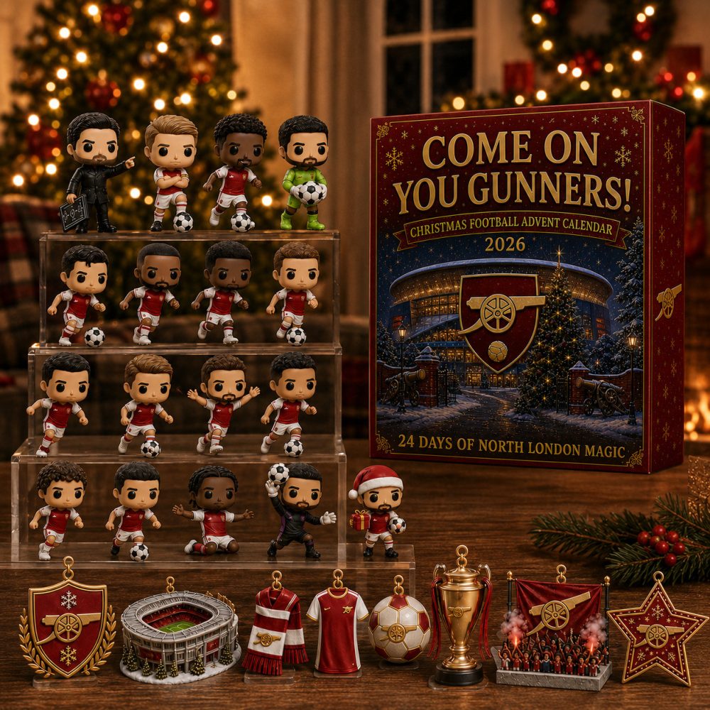 Arsenal Fc Merch Come On You Gunners Christmas Advent Calendar Arsenal Christmas Gift Idea, 3D Acrylic Collectibles