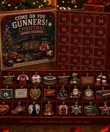 Arsenal Fc Merch Come On You Gunners Christmas Advent Calendar Arsenal Christmas Gift, 3D Acrylic Collectibles