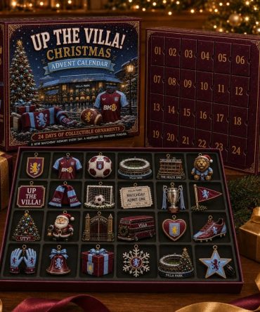 Aston Villa Merch Up The Villa Christmas Advent Calendar Aston Villa Christmas Gift, 3D Acrylic Collectibles