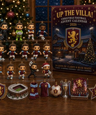 Aston Villa Merch Up The Villa Christmas Advent Calendar Aston Villa Fan Christmas Gift, 3D Acrylic Collectibles