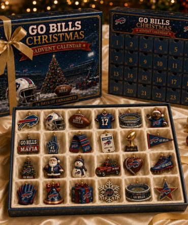 Buffalo Bills Merch Go Bills Christmas Advent Calendar Buffalo Football Fan Gifts, 3D Acrylic Collectibles
