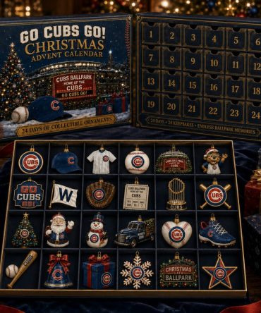 Chicago Cubs Merch Go Cubs Go Christmas Advent Calendar Chicago Cubs Baseball Decor Gifts, 3D Acrylic Collectibles