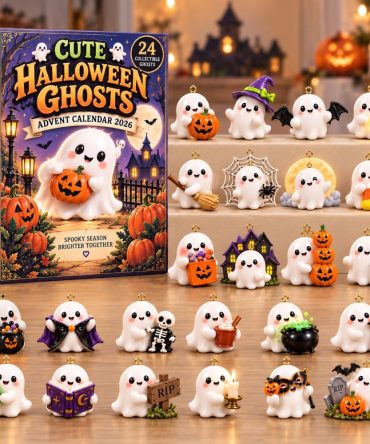 Cute Halloween Ghosts Advent Calendar 2026 Countdown Gifts For Sister, 3D Acrylic Collectibles