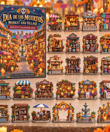 Dia De Los Muertos Market Village Advent Calendar 2026 Halloween Gifts For Sister, 3D Acrylic Collectibles