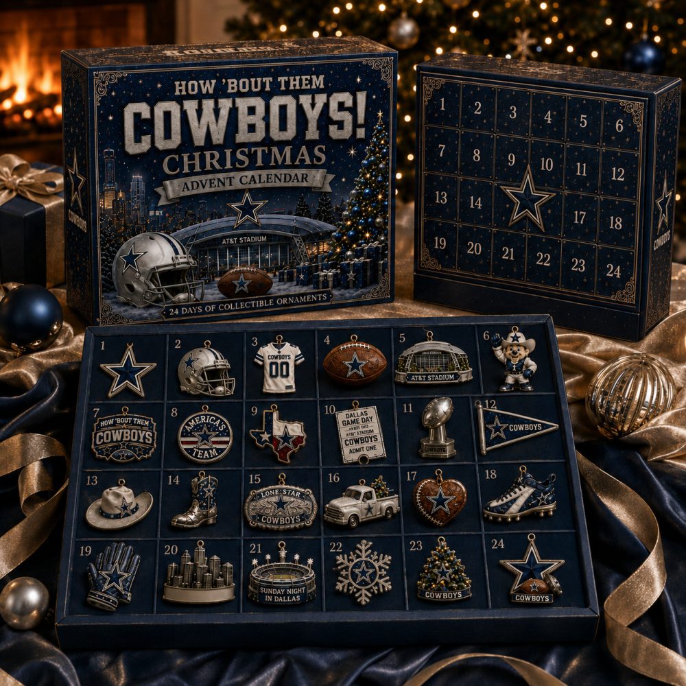Dallas Cowboys Merch How Bout Them Cowboys Christmas Advent Calendar Cowboys Fan Gift, 3D Acrylic Collectibles