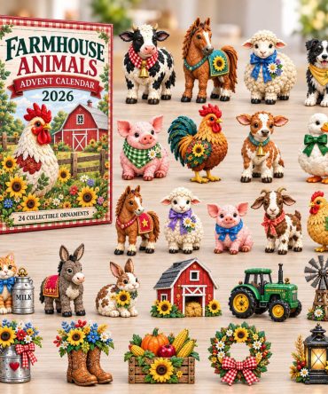 Farmhouse Animals Advent Calendar 2026 Christmas Countdown Gifts For Animal Lovers, 3D Acrylic Collectibles
