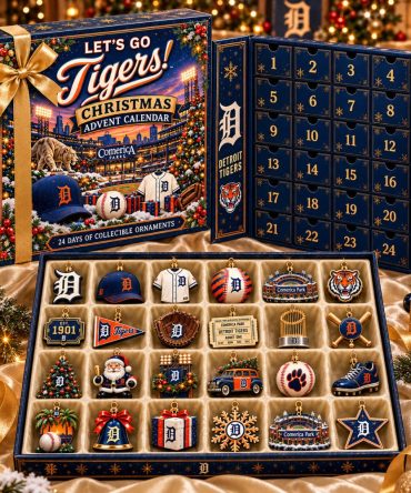 Detroit Tigers Merch Let’S Go Tigers Christmas Advent Calendar Tigers Baseball Gift, 3D Acrylic Collectibles