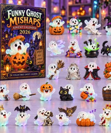 Funny Ghost Mishaps Advent Calendar 2026 Halloween Countdown Gifts For Mom, 3D Acrylic Collectibles