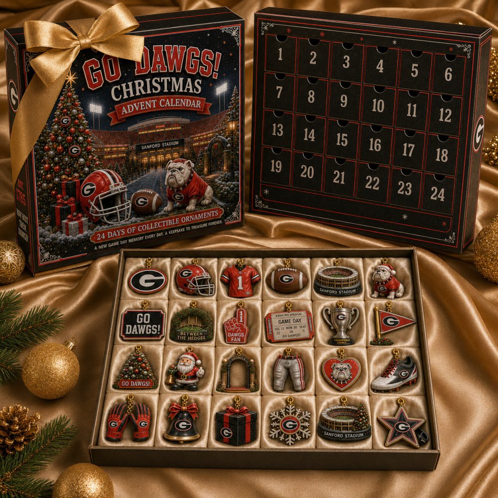 Georgia Bulldogs Merch Go Dawgs Christmas Advent Calendar Georgia Bulldogs Christmas Gift, 3D Acrylic Collectibles