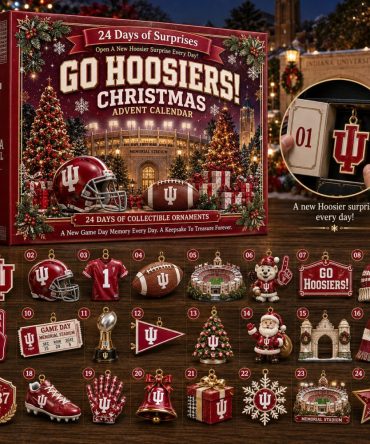 Indiana Hoosiers Merch Go Hoosiers Christmas Advent Calendar Indiana Hoosiers Fan Gift, 3D Acrylic Collectibles