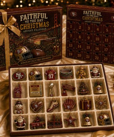 Kansas City Chiefs Merch Faithful To The Bay Christmas Advent Calendar Chiefs Fan Gift, 3D Acrylic Collectibles