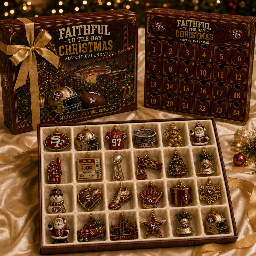 Kansas City Chiefs Merch Faithful To The Bay Christmas Advent Calendar Chiefs Fan Gift, 3D Acrylic Collectibles