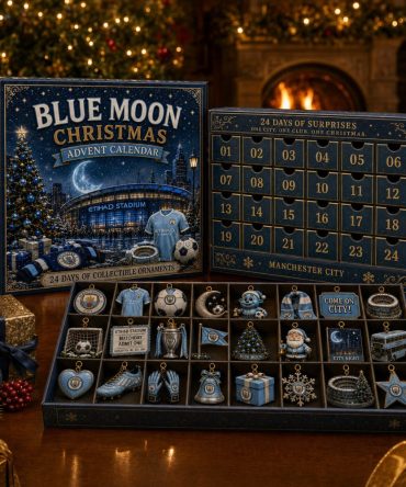 Manchester City Merch Blue Moon Christmas Advent Calendar Manchester City Christmas Gift, 3D Acrylic Collectibles