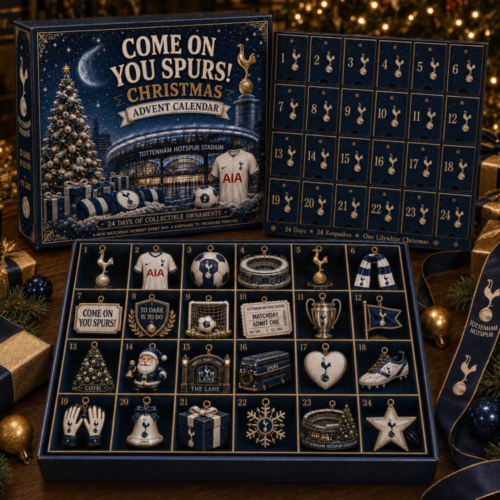 Tottenham Hotspur Merch Come On You Spurs Christmas Advent Calendar Tottenham Hotspur Gift, 3D Acrylic Collectibles