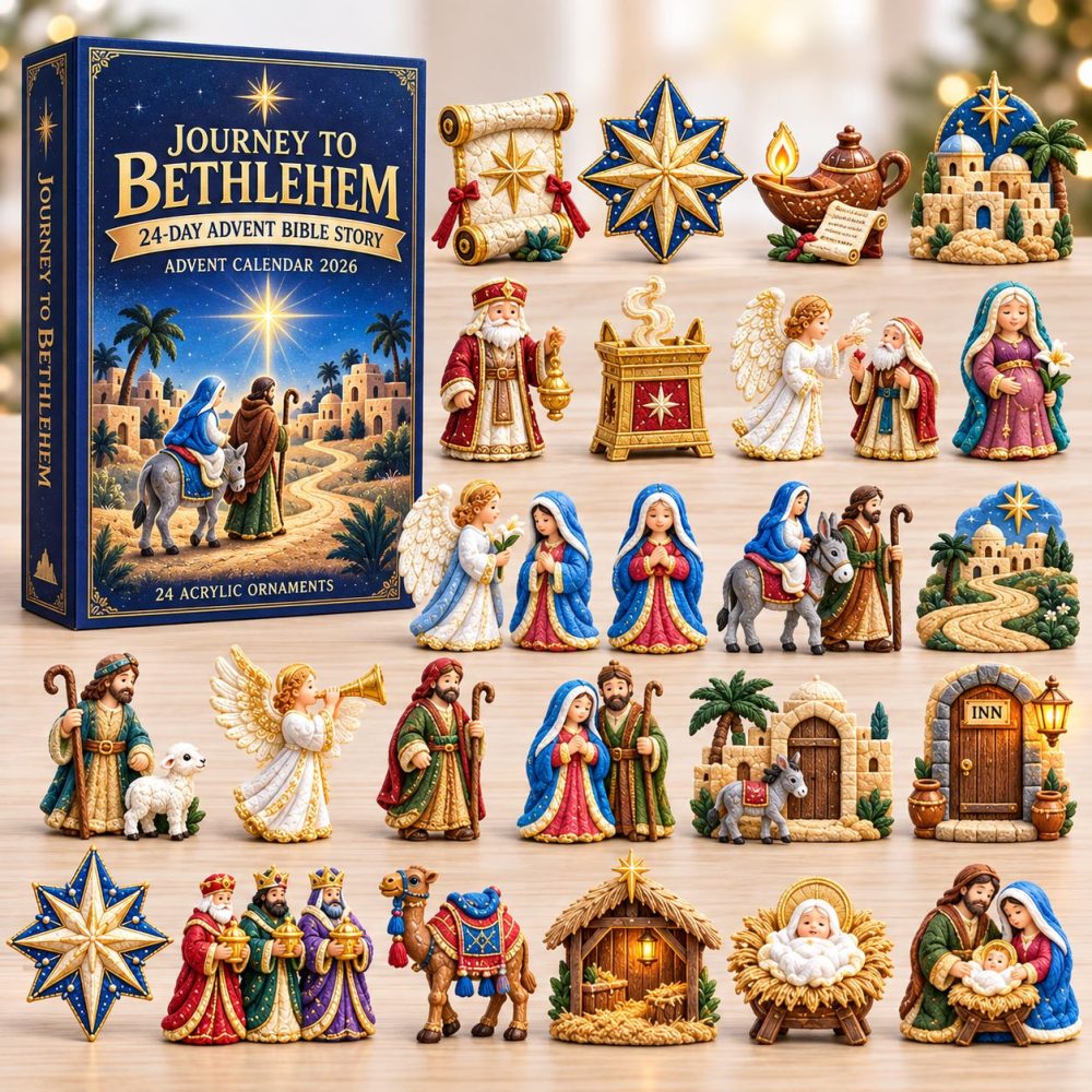 Journey To Bethlehem Bible Story Advent Calendar 2026 24 Days Christmas Gifts For Christians, 3D Acrylic Collectibles