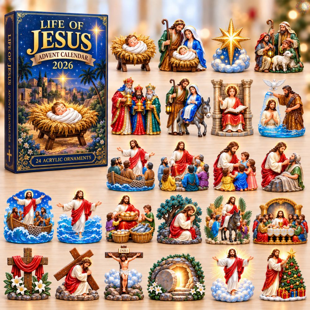 Life Of Jesus Advent Calendar 2026 24 Acrylic Christmas Countdown Gifts For Christians, 3D Acrylic Collectibles