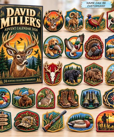 Personalized Hunting Advent Calendar 2026 Christmas Gifts For Dad, 3D Acrylic Collectibles