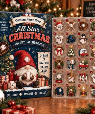 Customized Name All Star Baseball Advent Calendar 2026 Christmas Gifts For Brother, 3D Acrylic Collectibles