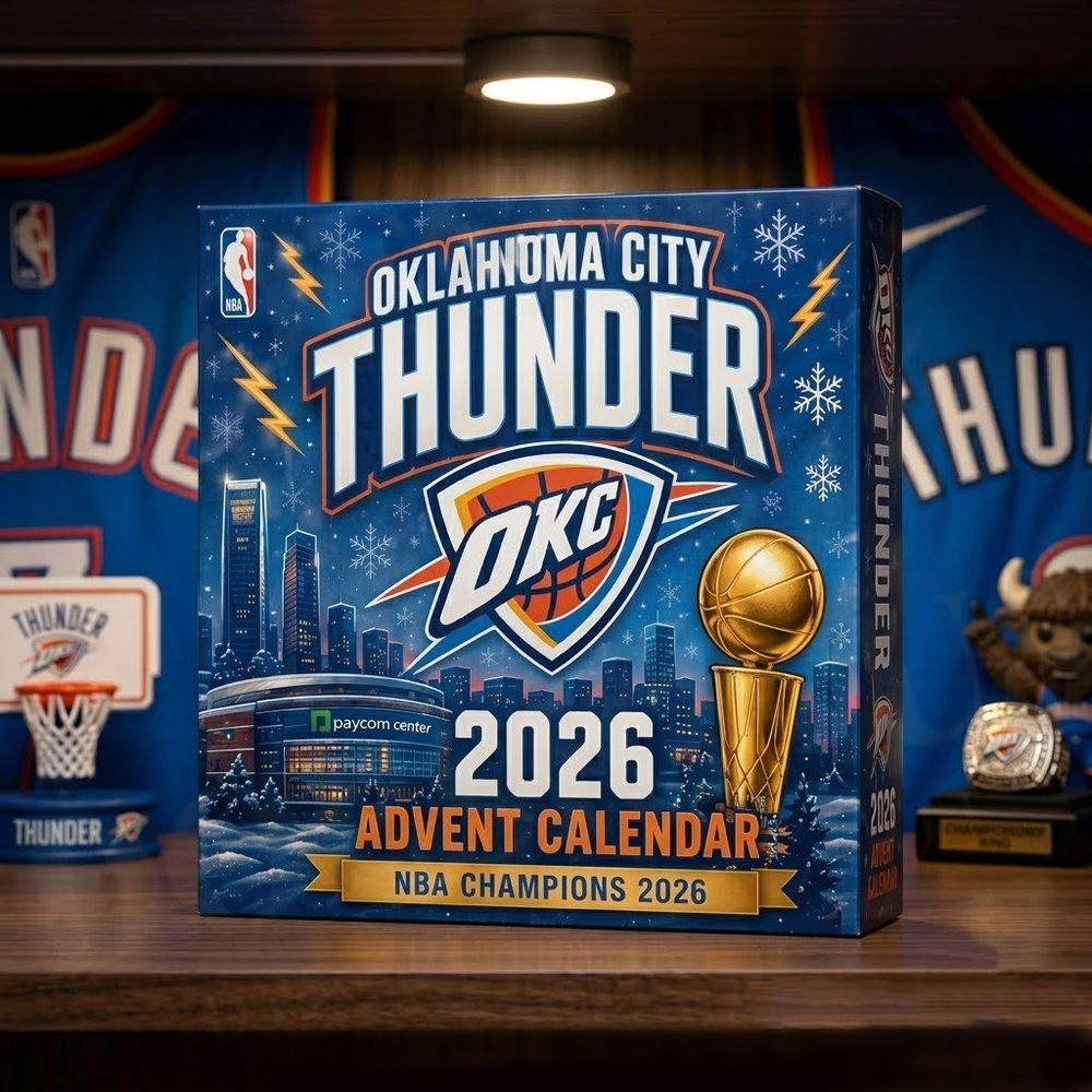 Oklahoma City Thunder Advent Calendar 2026 24 Day Christmas Countdown Gift For Basketball Fans, 3D Acrylic Collectibles