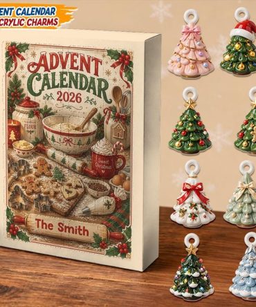 Personalized Advent Calendar Acrylic Charms 24 Days Countdown Christmas Gifts, 3D Acrylic Collectibles